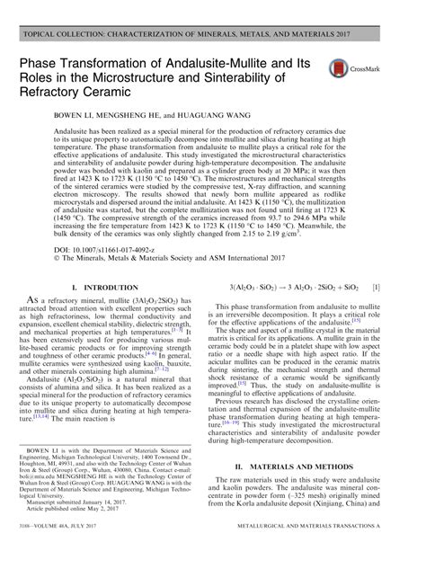  Andalusite: Unleashing Its Remarkable Properties for Refractory and Ceramic Applications!